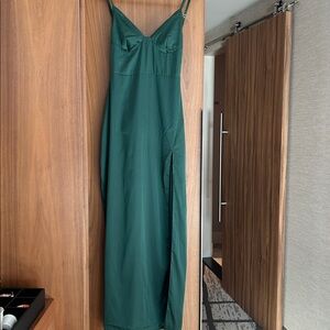 Beginning Boutique Emerald Green Slip Dress